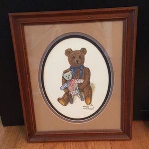 Limited Edition Wilma B. Vincent Teddy Bear Print